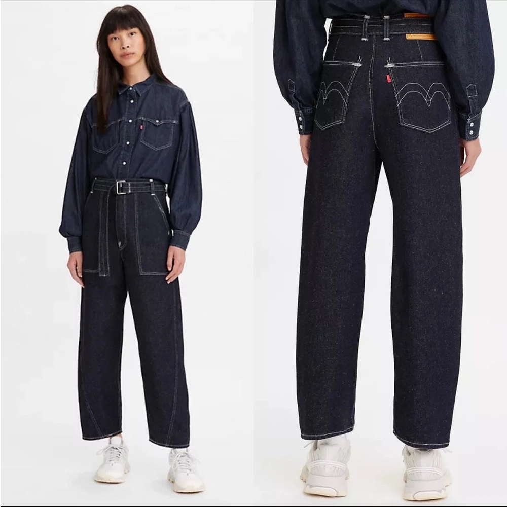 Levi's Womens Red Label Railroad Trouser OX Rinse Dark Denim Jeans